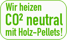 Wir heizen CO₂-neutral mit Holz-Pellets